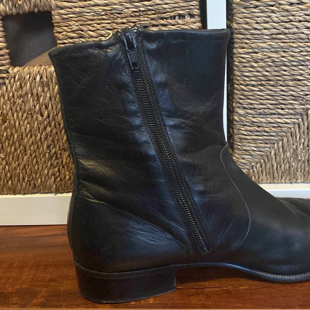 Moreschi Made in Italy Men’s Black Leather Dress Boot Size 7.5 - Picture 3 of 9